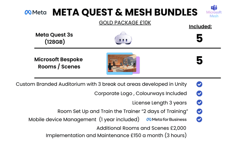 Gold mesh bundle 