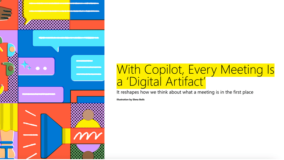 Copy of With Copilot, Every Meeting Is a ‘Digital Artifact’ (LP)