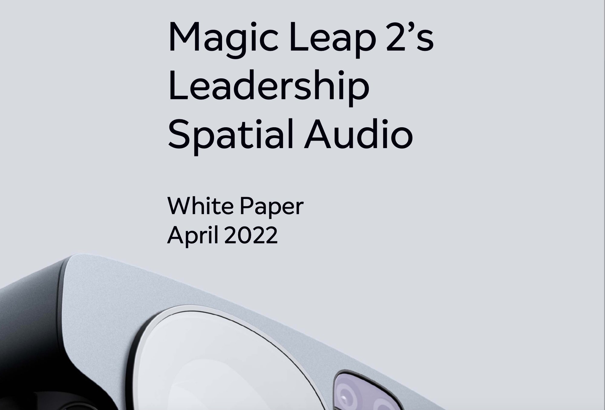 Magic Leap 2 Spatial Audio