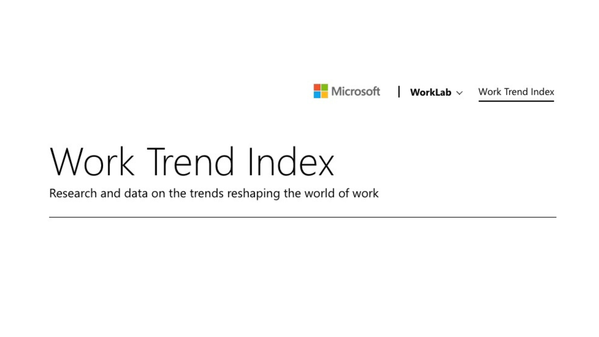 Microsoft Work Trend Index