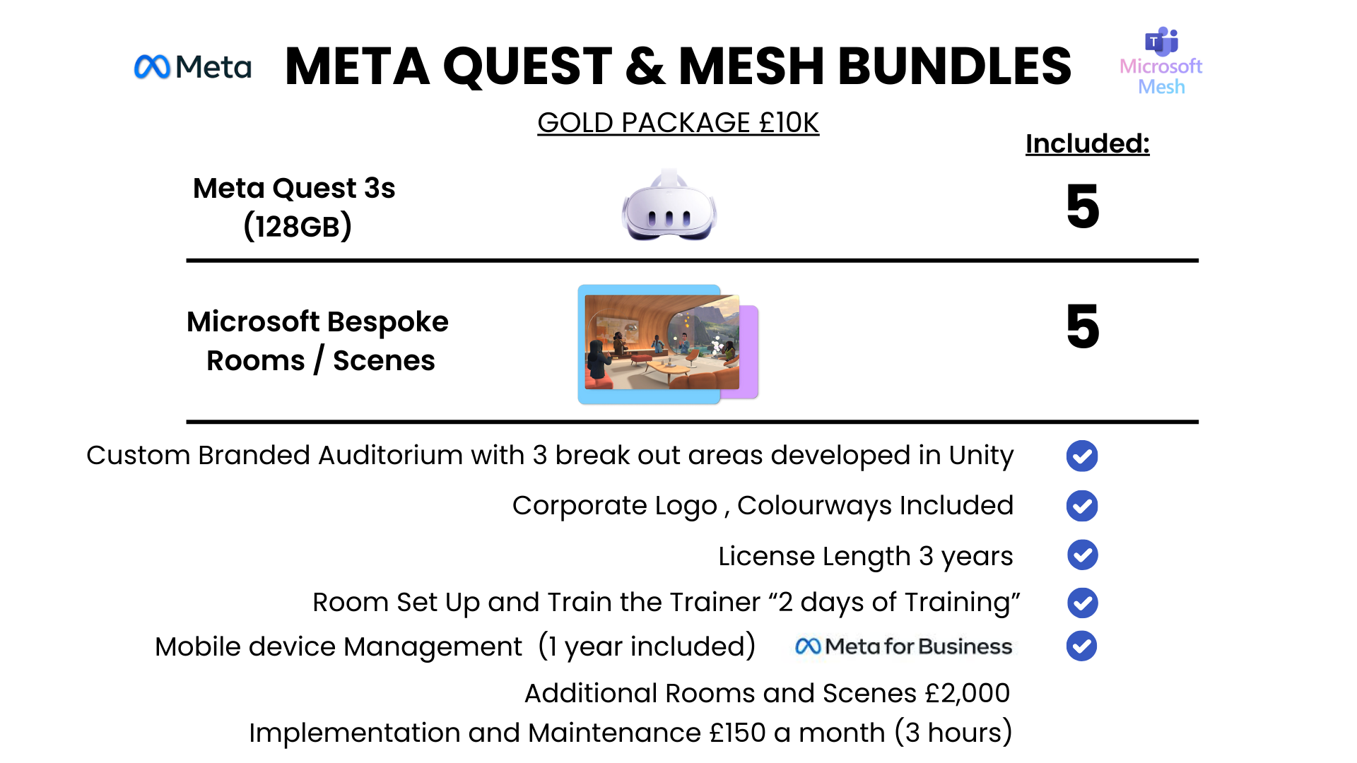 Gold mesh bundle 