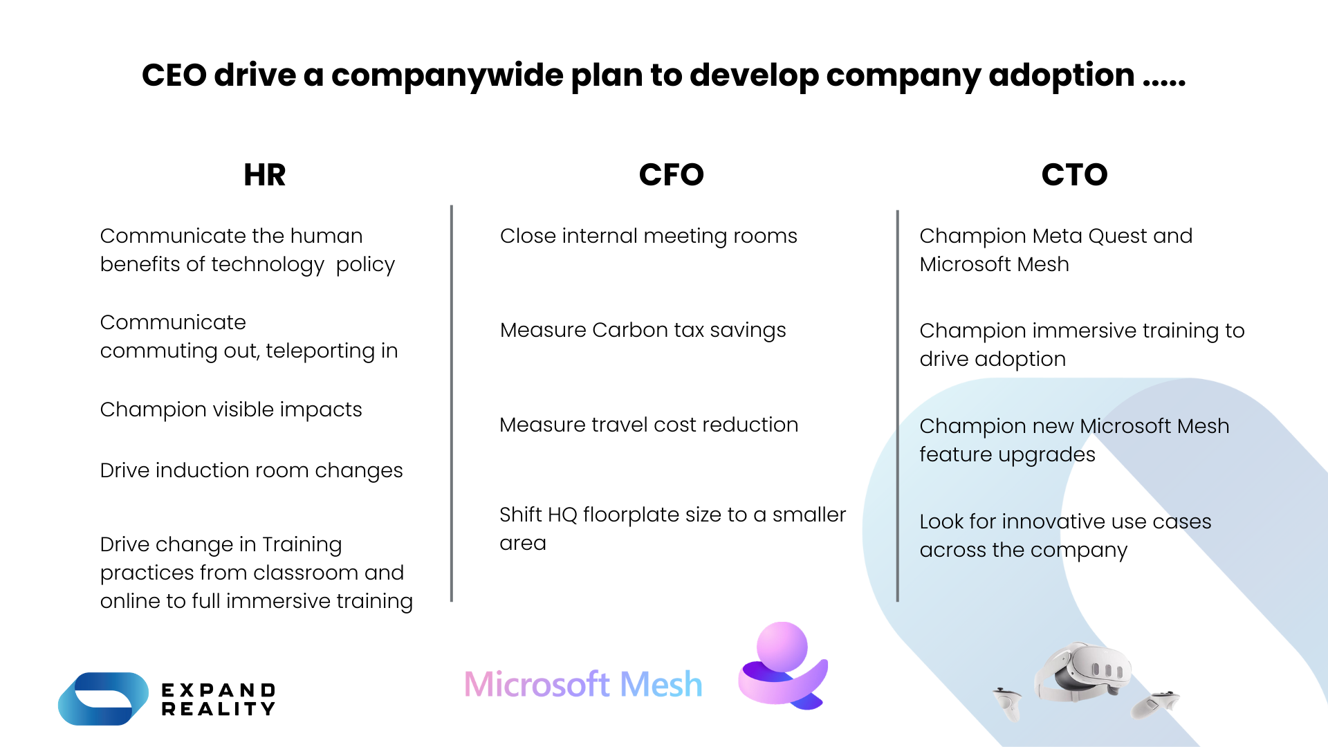 CEO drive a companywide plan