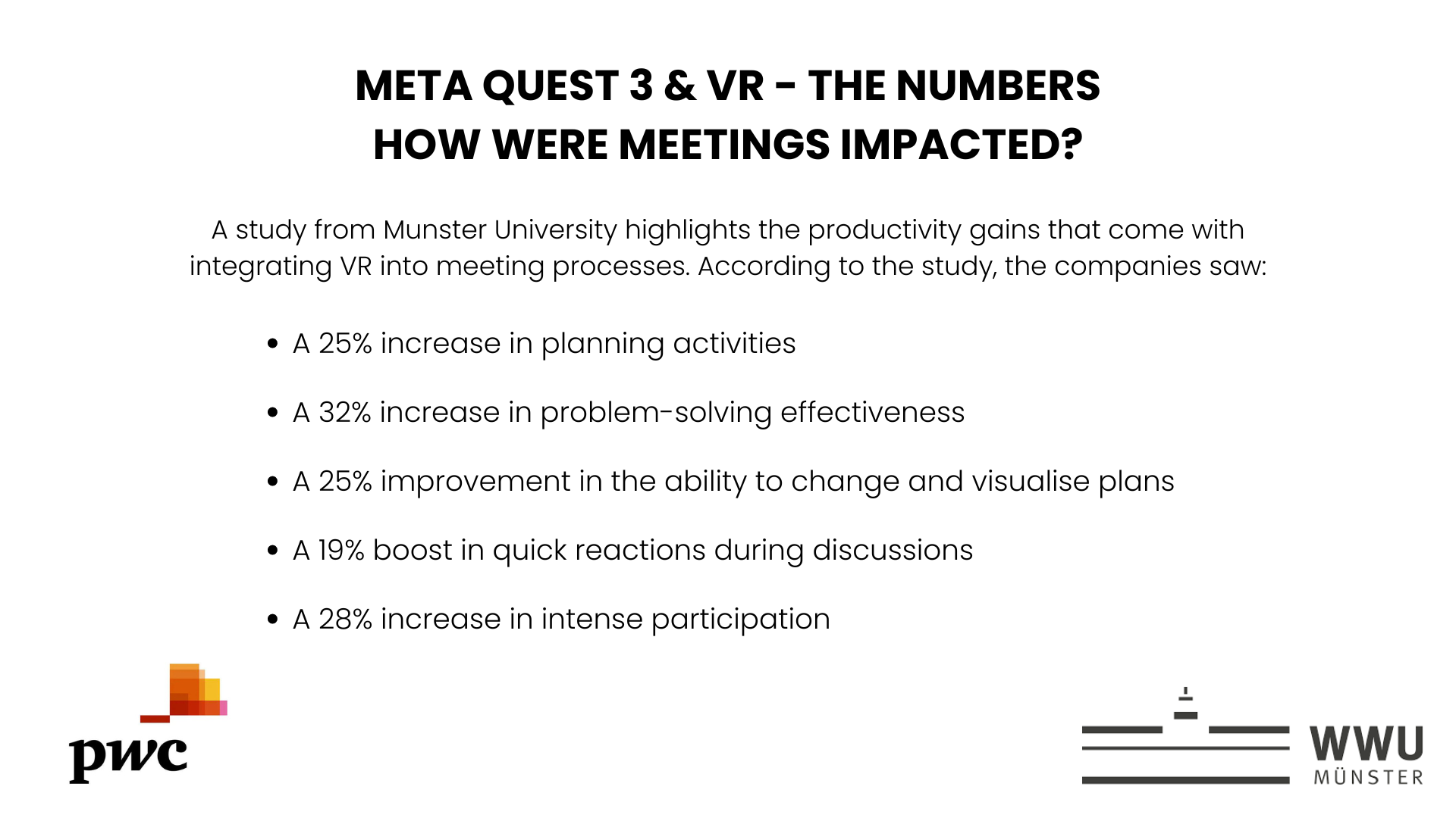 Meta Quest 3 & VR - the Numbers how were meetings impacted