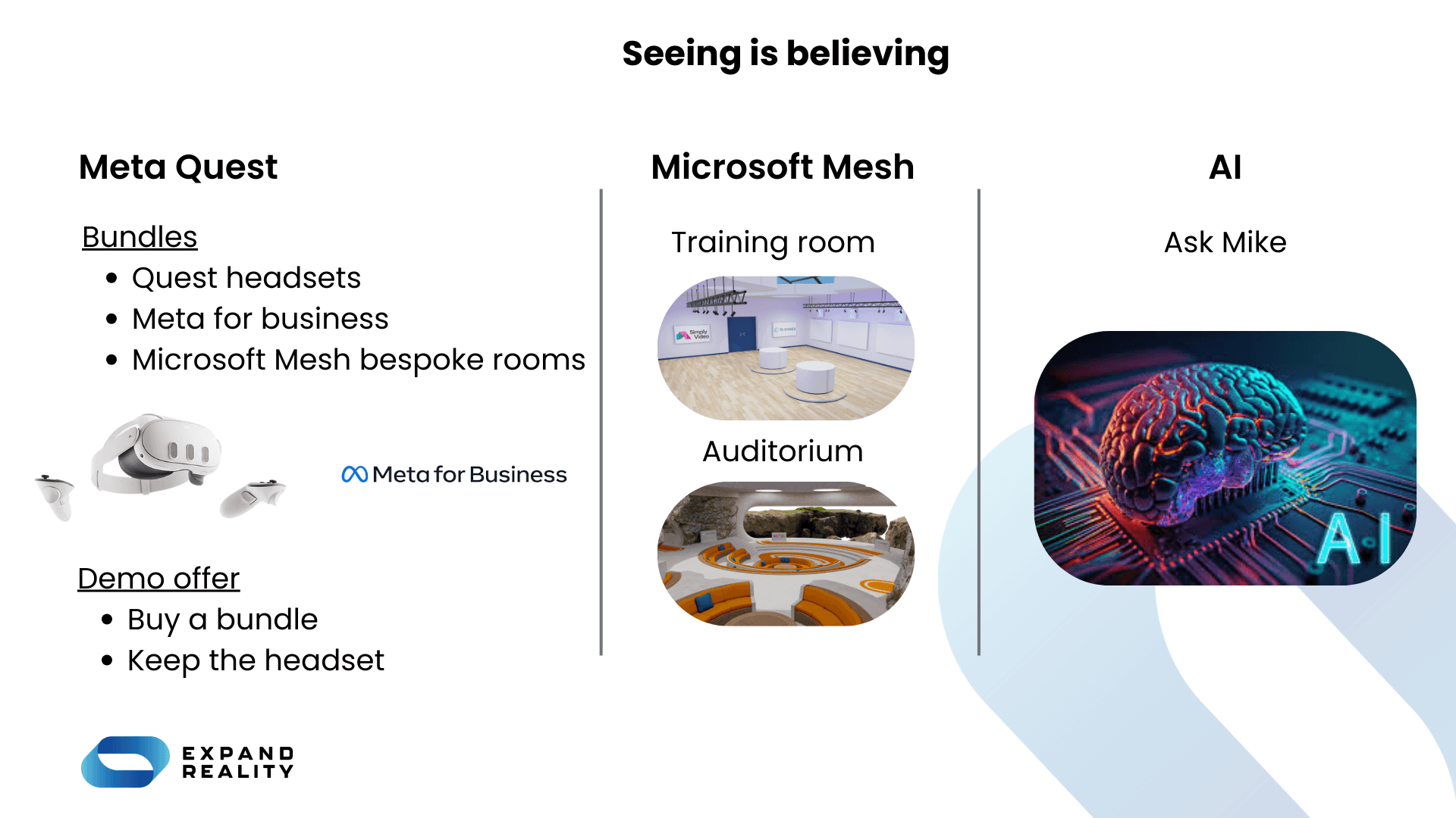 Meta Quest, Microsoft Mesh, AI
