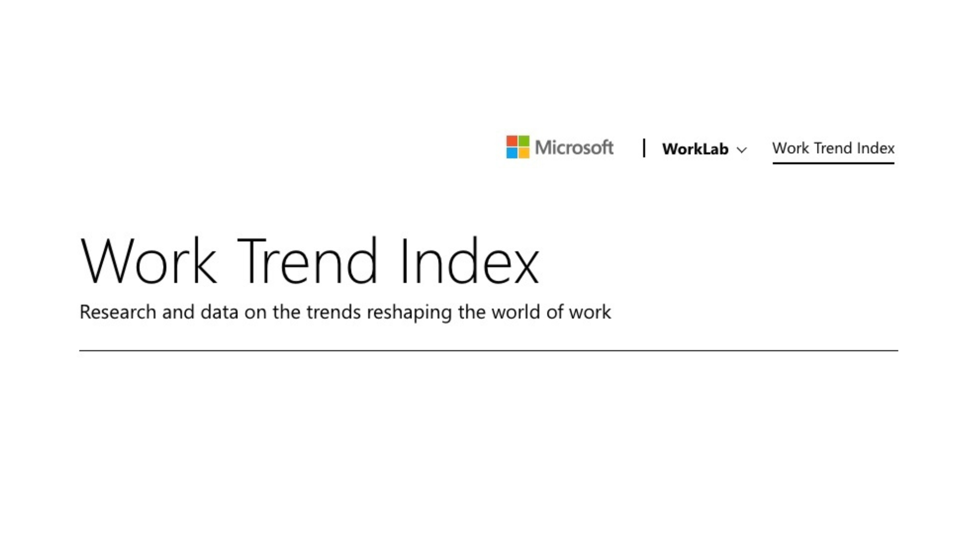 Work Trend Index